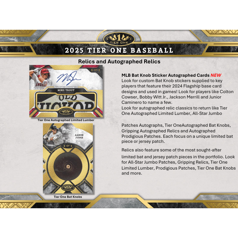 2025 Topps Tier One Baseball Hobby Box