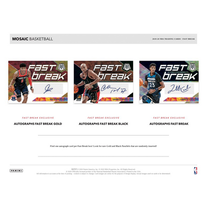 2019/20 Panini Mosaic Basketball Fast Break Box