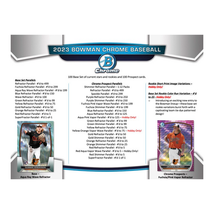 2023 Bowman Chrome Baseball Hobby Box