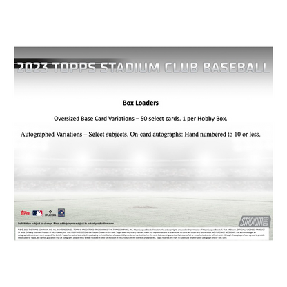 2023 Topps Stadium Club Baseball Hobby Box
