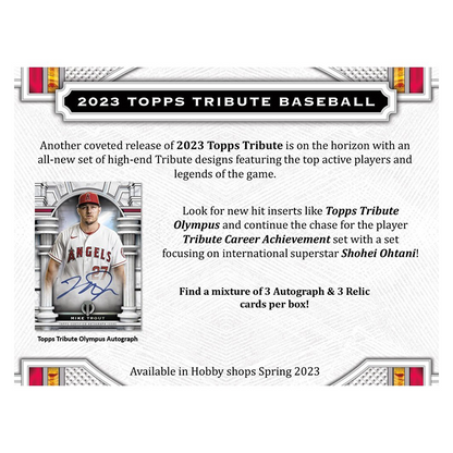 2023 Topps Tribute Baseball Hobby Box