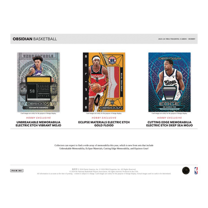 2023/24 Panini Obsidian Basketball Hobby 12 Box Case