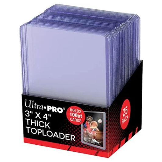 Ultra Pro 3x4 Thick 100pt Toploaders (25ct)