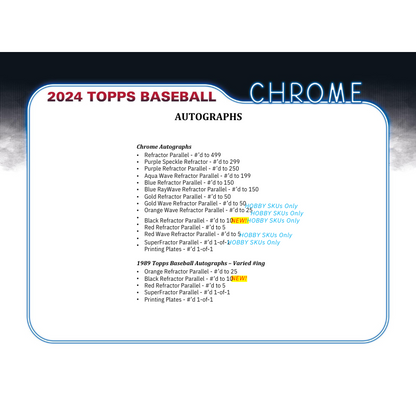 2024 Topps Chrome Baseball Jumbo Box