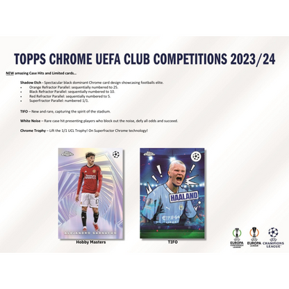 2023/24 Topps UEFA Club Competitions Chrome Soccer Jumbo Box