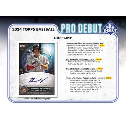 2024 Topps Pro Debut Baseball Hobby 12 Box Case
