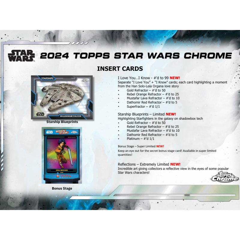 2024 Topps Star Wars Chrome Hobby 8 Box Case