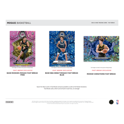 2023/24 Panini Mosaic Basketball Fast Break 20 Box Case