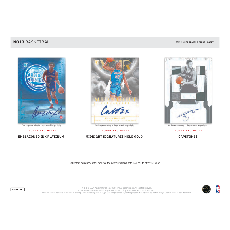 2023/24 Panini Noir Basketball Hobby 4 Box Case