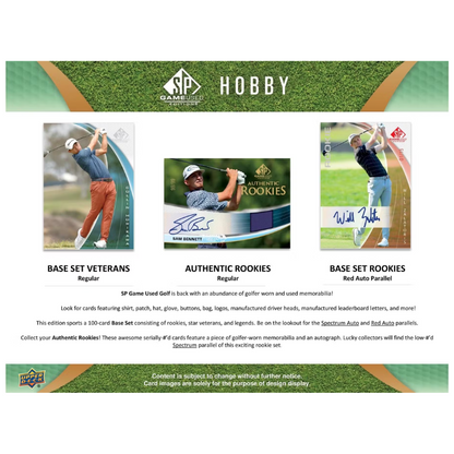 2024 Upper Deck SP Game Used Golf Hobby Box