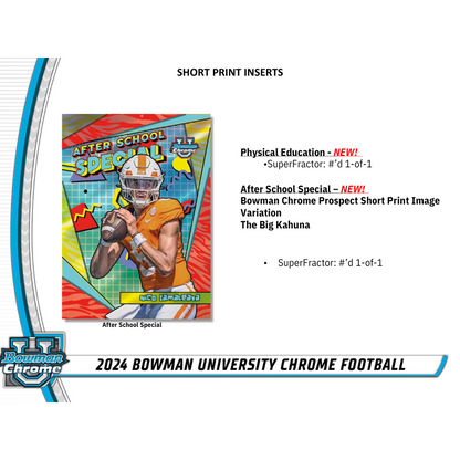 2024 Bowman University Chrome Football Breaker's Delight Box