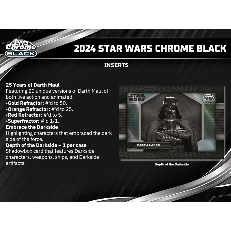 2024 Topps Star Wars Chrome Black Hobby Box