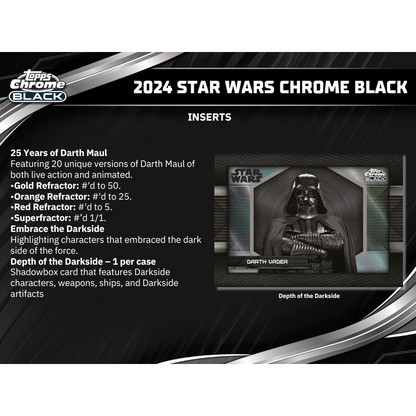 2024 Topps Star Wars Chrome Black Hobby Box