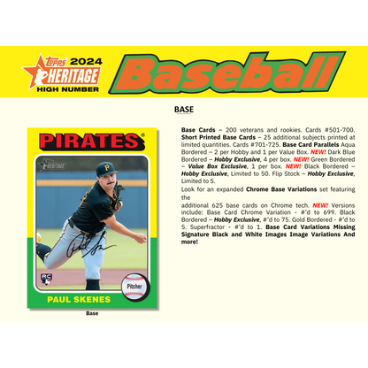 2024 Topps Heritage High Number Baseball Hobby Box