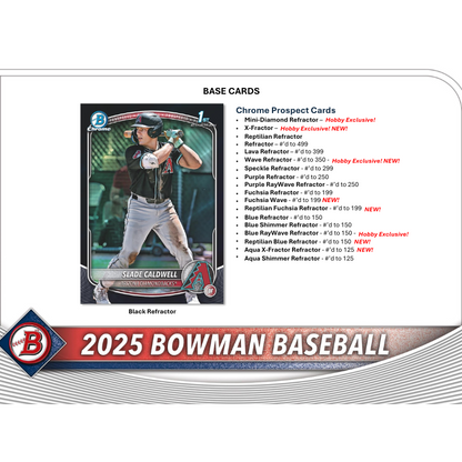 2025 Bowman Baseball Hobby 12 Box Case