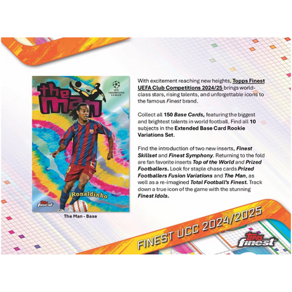 2024/25 Topps UEFA Club Competitions Finest Soccer Hobby 8 Box Case