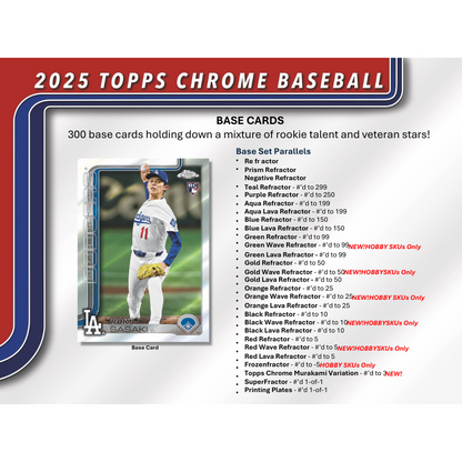 2025 Topps Chrome Baseball Hobby Box