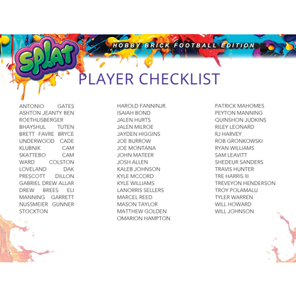 2025 Wild Card Splat Football Breakers Brick