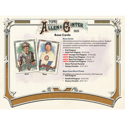 2025 Topps Allen & Ginter Baseball Hobby Box