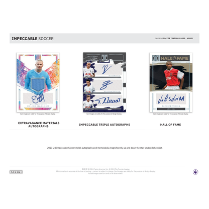 2023/24 Panini Impeccable Soccer Hobby 3 Box Case