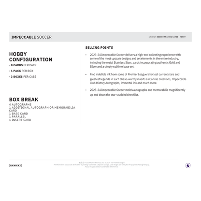 2023/24 Panini Impeccable Soccer Hobby Box