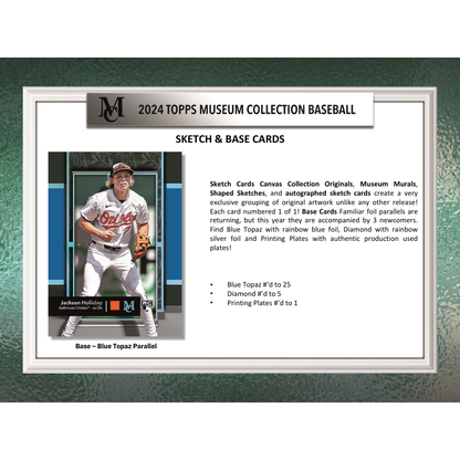 2024 Topps Museum Collection Baseball Hobby 12 Box Case