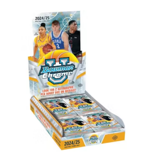 2024/25 Bowman Chrome University Basketball Hobby 12 Box Case