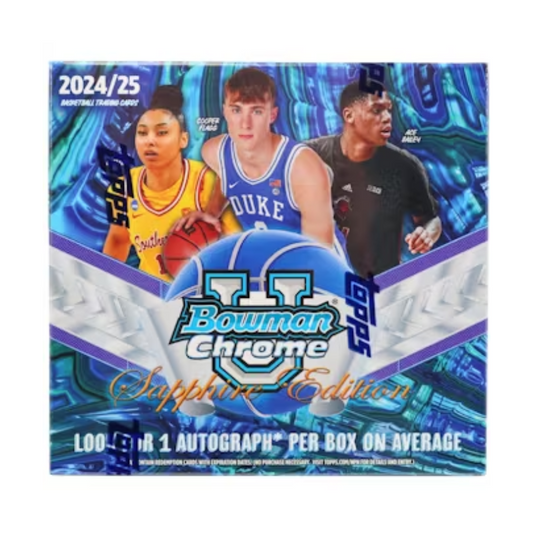 2024/25 Bowman Chrome University Basketball Sapphire Edition Box